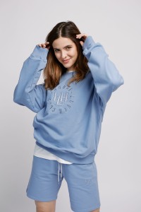 Bluza oversize Horse Lover Club błękitna