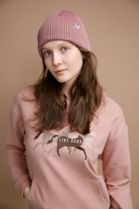 Czapka beanie Merino Pink